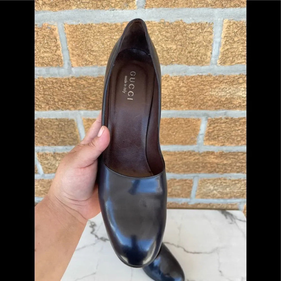 Gucci gray/black heels size 10B - Picture 3 of 11
